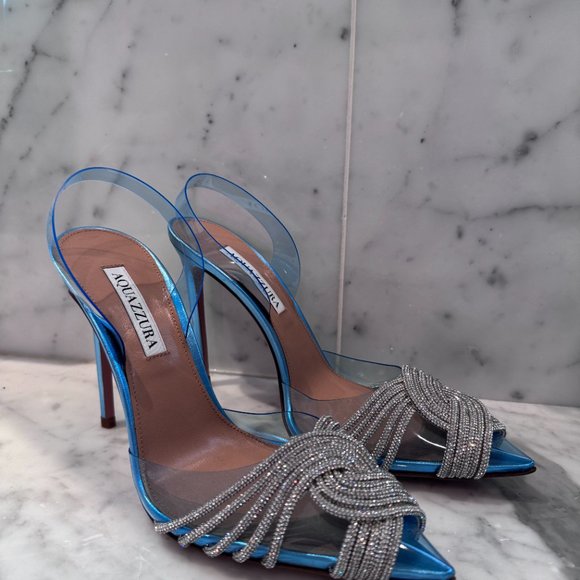 Aquazurra Gatsby Plexi Sling 105 Pumps - Picture 4 of 6